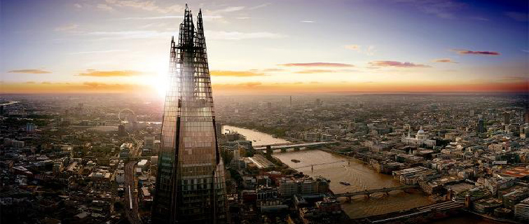 View from the shard a building owned by REM LIMITED, showing WORKFLOW MAKES A DIFFERENCE